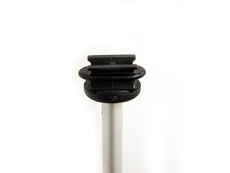 SPRINT Telescopic Banner Stand - Top Mast Hardware Detail Shown - Silver