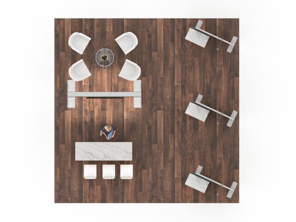 VK-5210 Island Trade Show Exhibit -- Overhead View