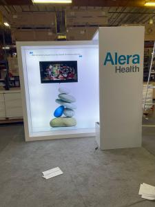 RENTAL: RE-1081 Design with Framed White Laminate Finished Single-Sided Lightbox -- View 3